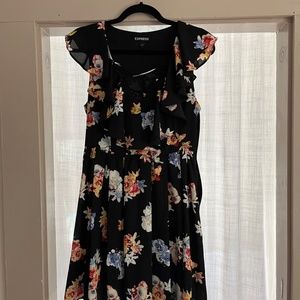 Express Floral A-Line Dress